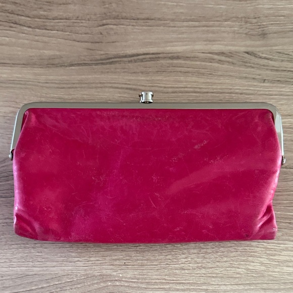 Hobo Leather Pink Clutch Wallet - Picture 1 of 4